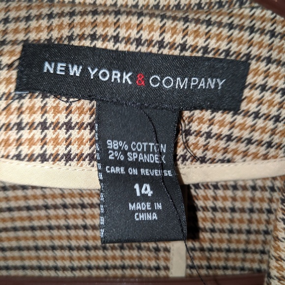 New York & Co plaid button-up Blazer. - Picture 3 of 3